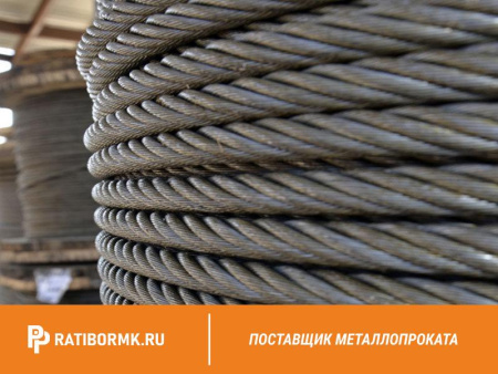 Канат стальной 10 мм ГОСТ 3063 ТК 1х19 (1+6+12)