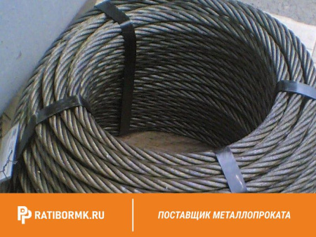 Канат стальной 10,5 мм ГОСТ 3077-80 ЛК-О 6х19(1+9+9)+1