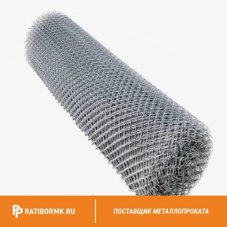 Сетка Рабица оцинкованная 10х10х1,2 мм в рулоне 1,5х10 м