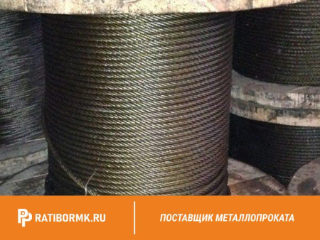 Канат стальной 30,5 мм ГОСТ 2688-80 свивка ЛК-Р 6х19 (1+6+6/6)+1
