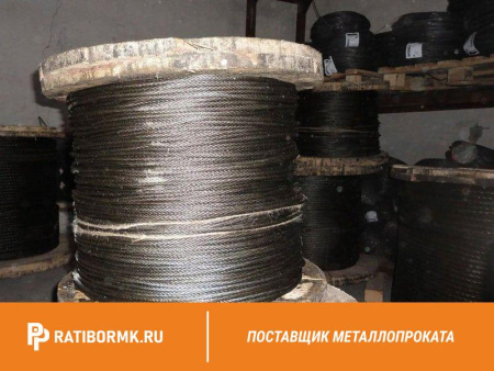 Канат стальной 57 мм ГОСТ 7669-80 ЛК-РО 6х36(1+7+7/7+14)+7х7(1+6)