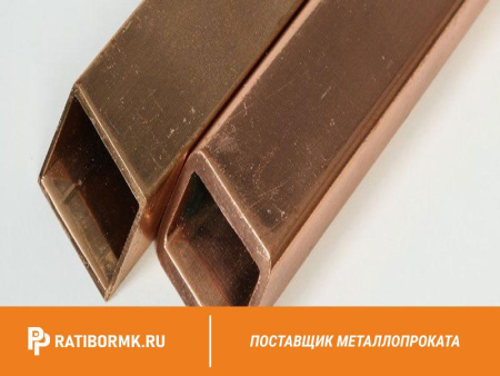 Труба медная профильная 25х70х9 М3 ГОСТ 16774-2015