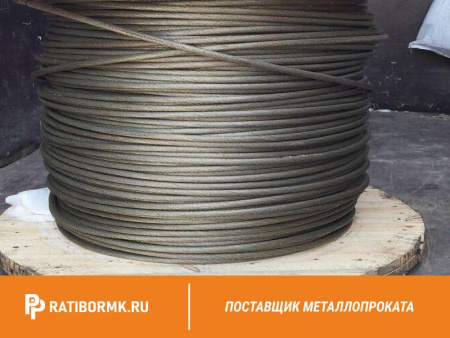 Канат стальной 6,1 мм ГОСТ 3063 ТК 1х19 (1+6+12)